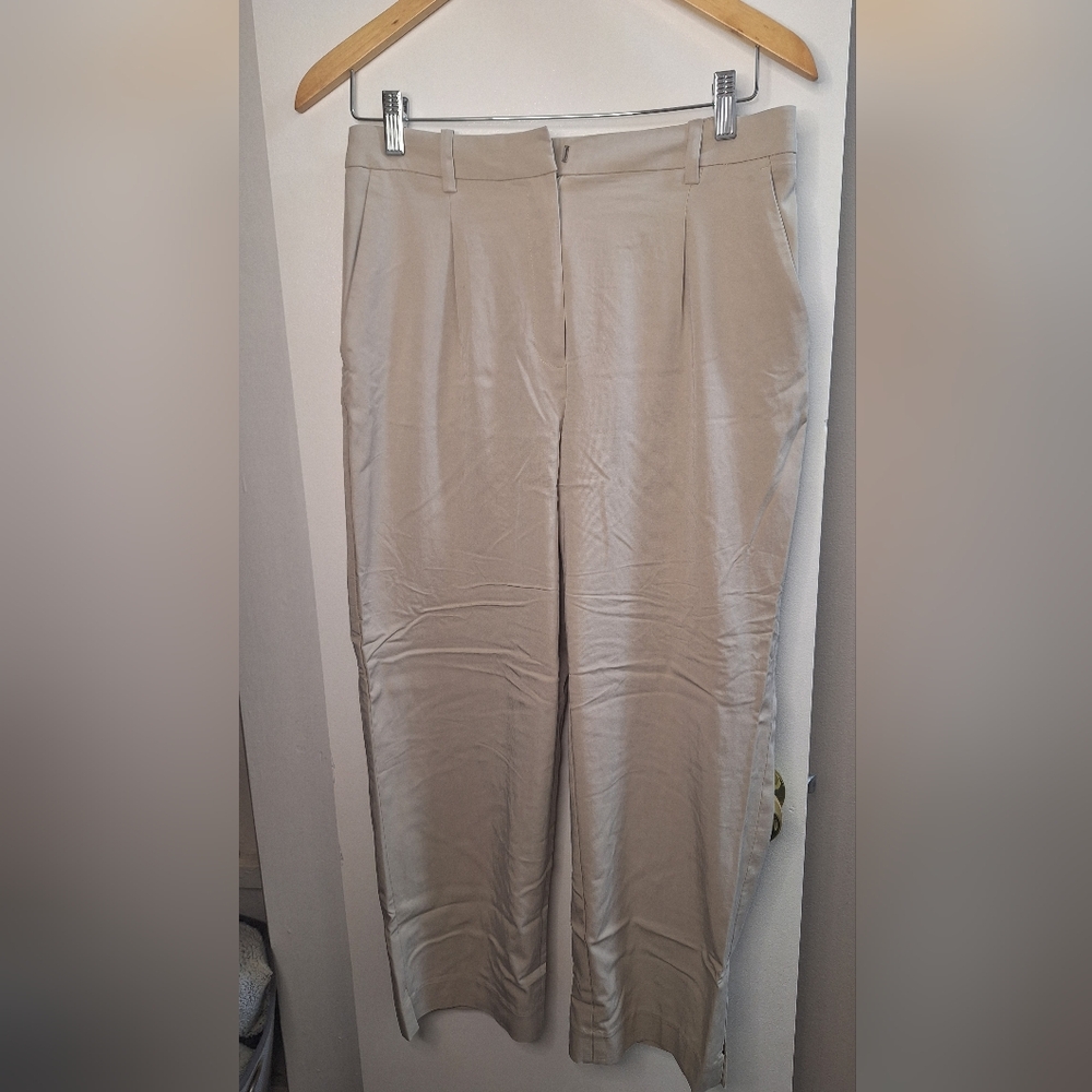 H&M Beige Wide-Leg Pants